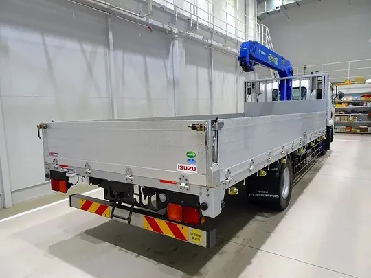 【年次点検済】フォワード 7.2t 増トン ワイドベッド付 アルミブロック タダノ5段クレーン付 260ps